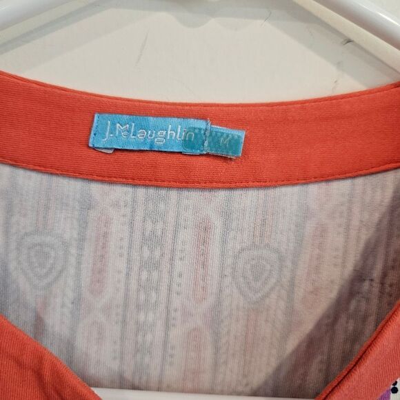J. McLaughlin 3/4 Sleeve Tunic Blouse Top M - Picture 5 of 7